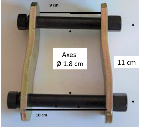 (J70 enhanced) GREASABLE SHACKLE, 11cm, rear