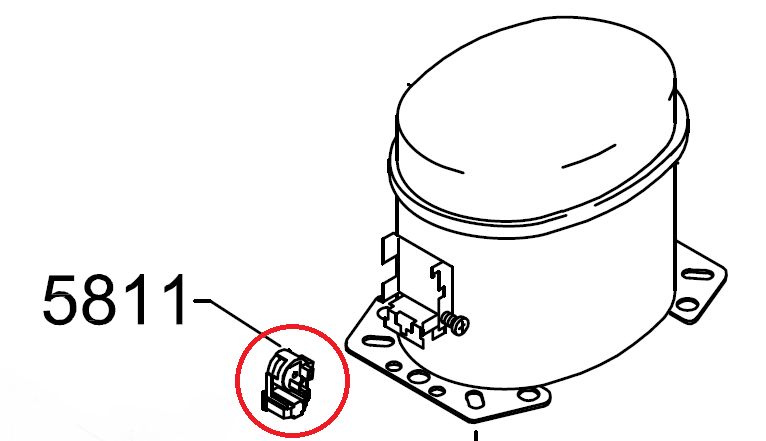 (Vestfrost AKG317) STARTING DEVICE relay (6520204)