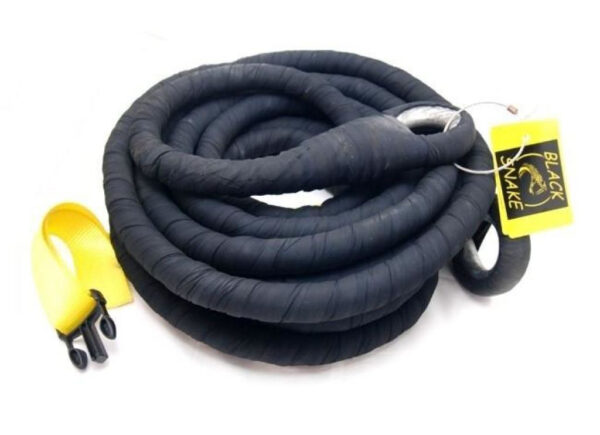 SNATCH STRAP (ARB BSS10TE) 8000kg,10m,20% elas., black,snake