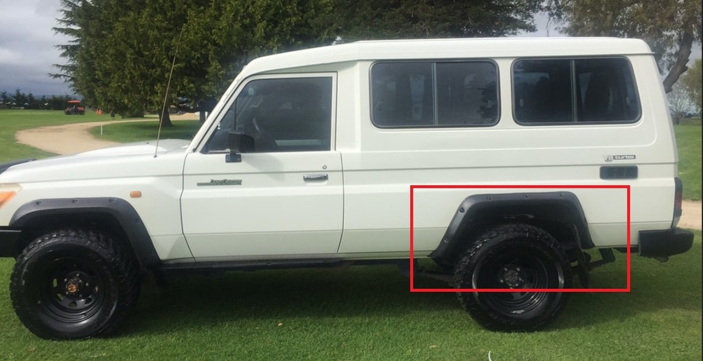 (Tibus HZJ78/79) FENDER FLARES (Kut Snake) 50mm, RR, pair