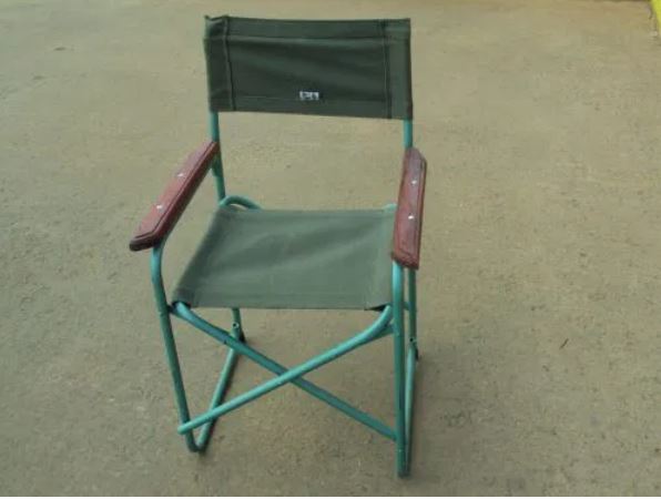 CHAISE DE CAMPING pliante (Tarpo) métal + siège en toile