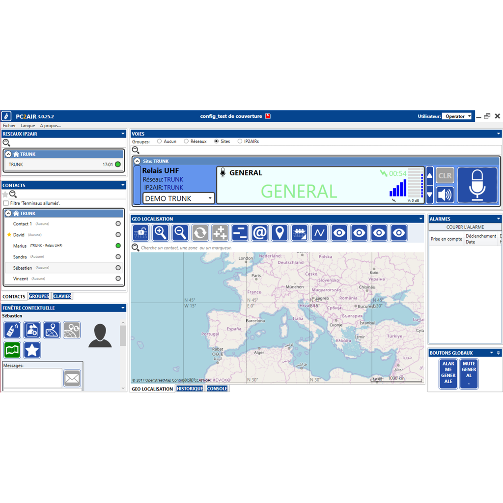 LOGICIEL DE GESTION (Icom, PC2AIR) pour réseau de radio