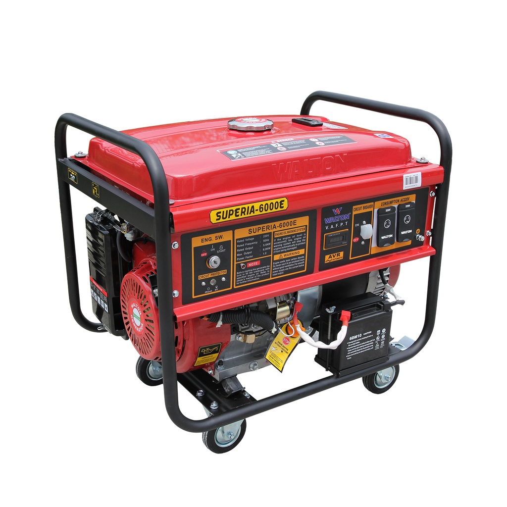 GENERATOR (WALTON SUPERIA-6000E) 6kVA 230V 50Hz, octane