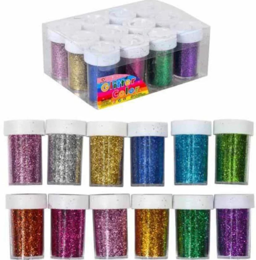 GLITTER, 10-15g, various colours, pack