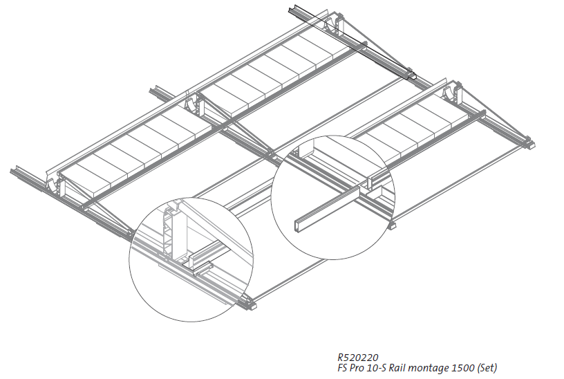 (Renusol FS pro) SET RAIL MONTAGE 1500 (R520220)