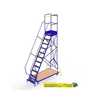 STEPLADDER 1x12 steps, platform heigth 2.8m, mobile