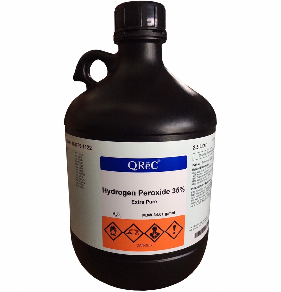 HYDROGEN PEROXIDE /H2O2, 35%, 2.5L bottle