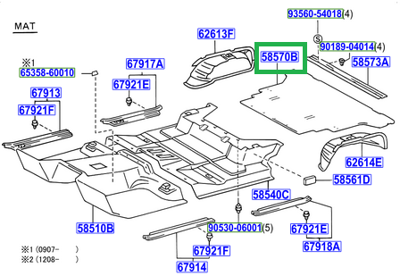 MAT ASSY, rear floor HZJ7#