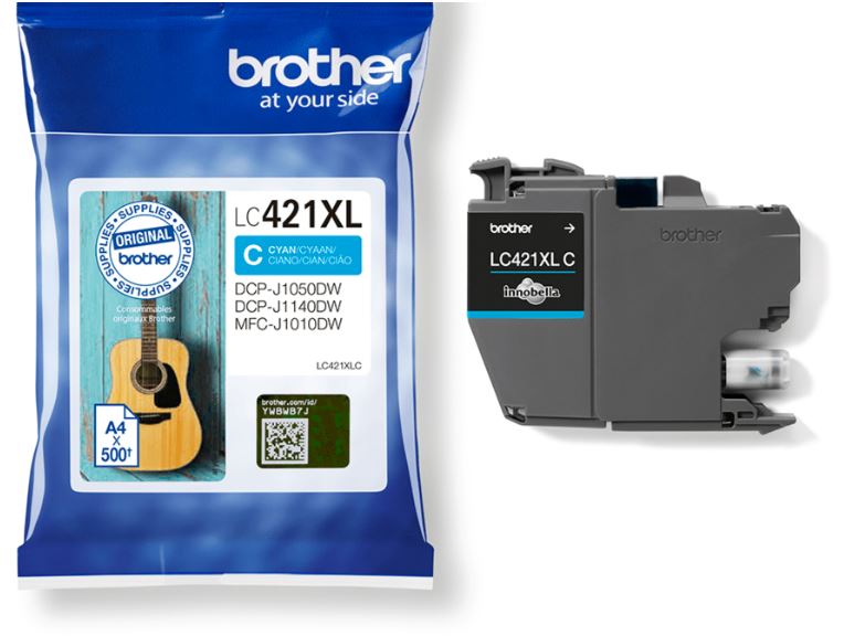 (Brother MFC-J1010DW) INK CARTRIDGE (LC421XL) cyan, HY