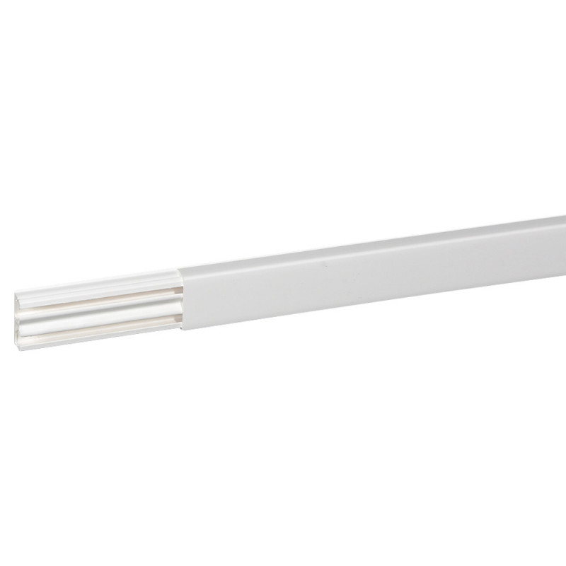 GOULOTTE, 40x16mm, 2 compartiments, blanc, par mètre