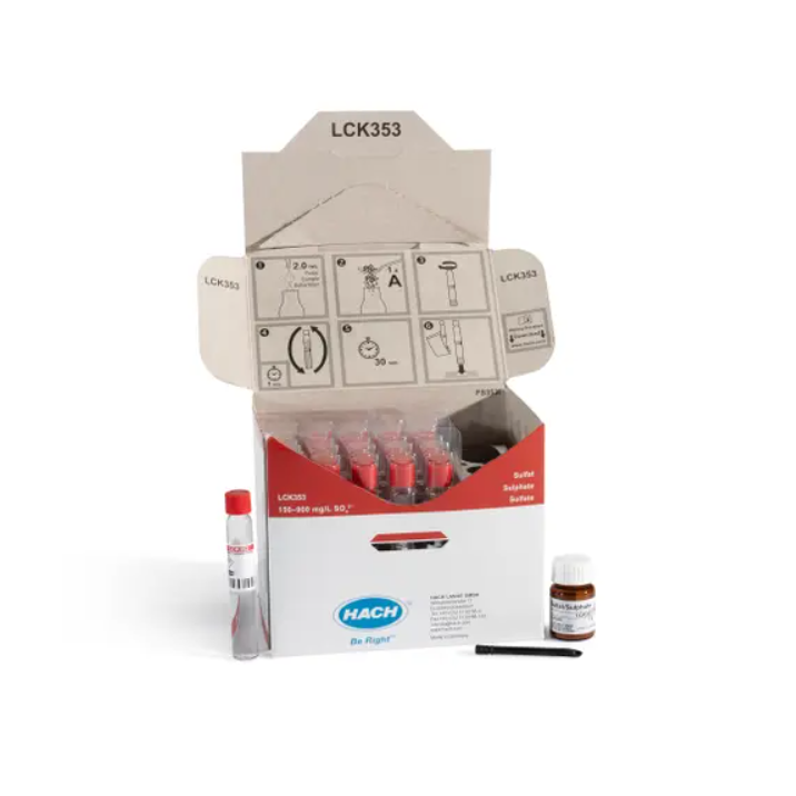 TEST SULPHATE cuvette (Hach) 150-900 mg/L SO₄, 25 tests