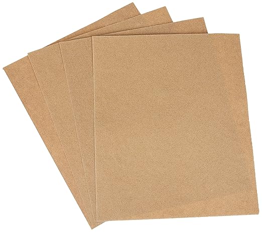 PAPIER DE VERRE, grain 120, pour bois, la feuille