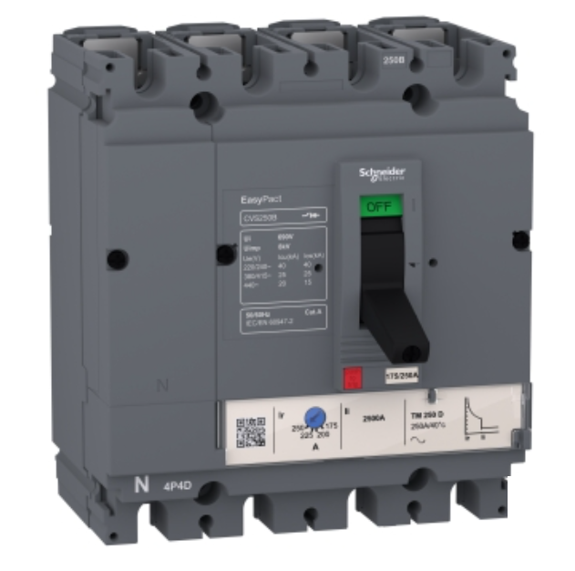 DISJONCTEUR moulé (CVS100B) 0,7-10In 100A 25kA, 4P