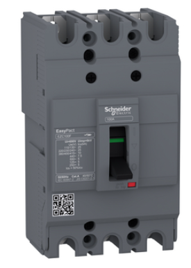 MCCB moulded (EZC100F3100) 1.5-10In 100A 10kA, 3P