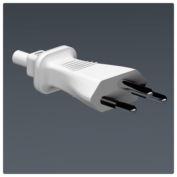 PLUG male, type N/BR, 2P+T 10A