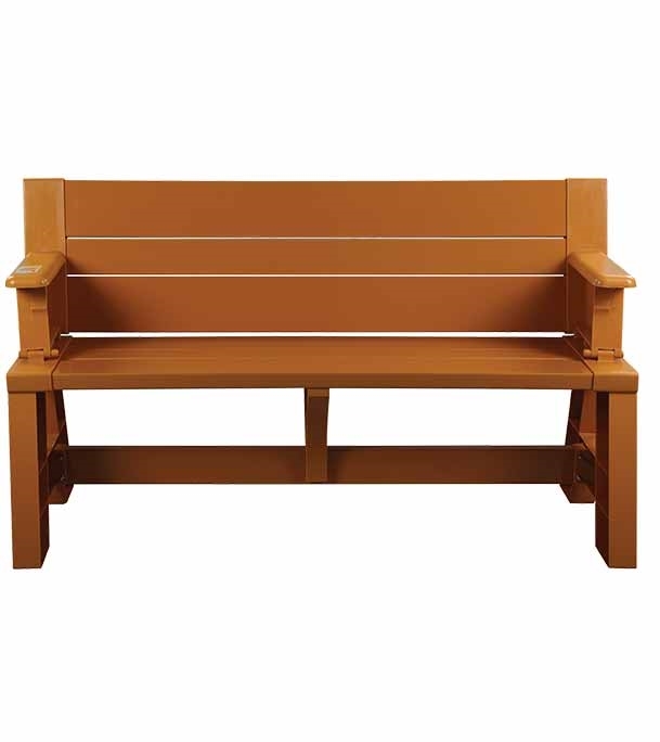 BANC, plastique, 142x38x44cm, avec soutien du dos