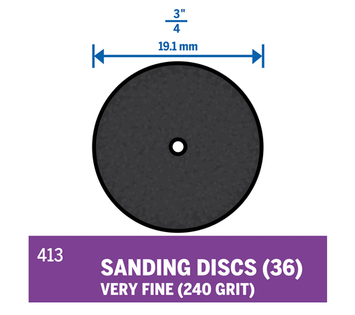 SANDING DISC (Dremel 413) 240 grit, 6pcs
