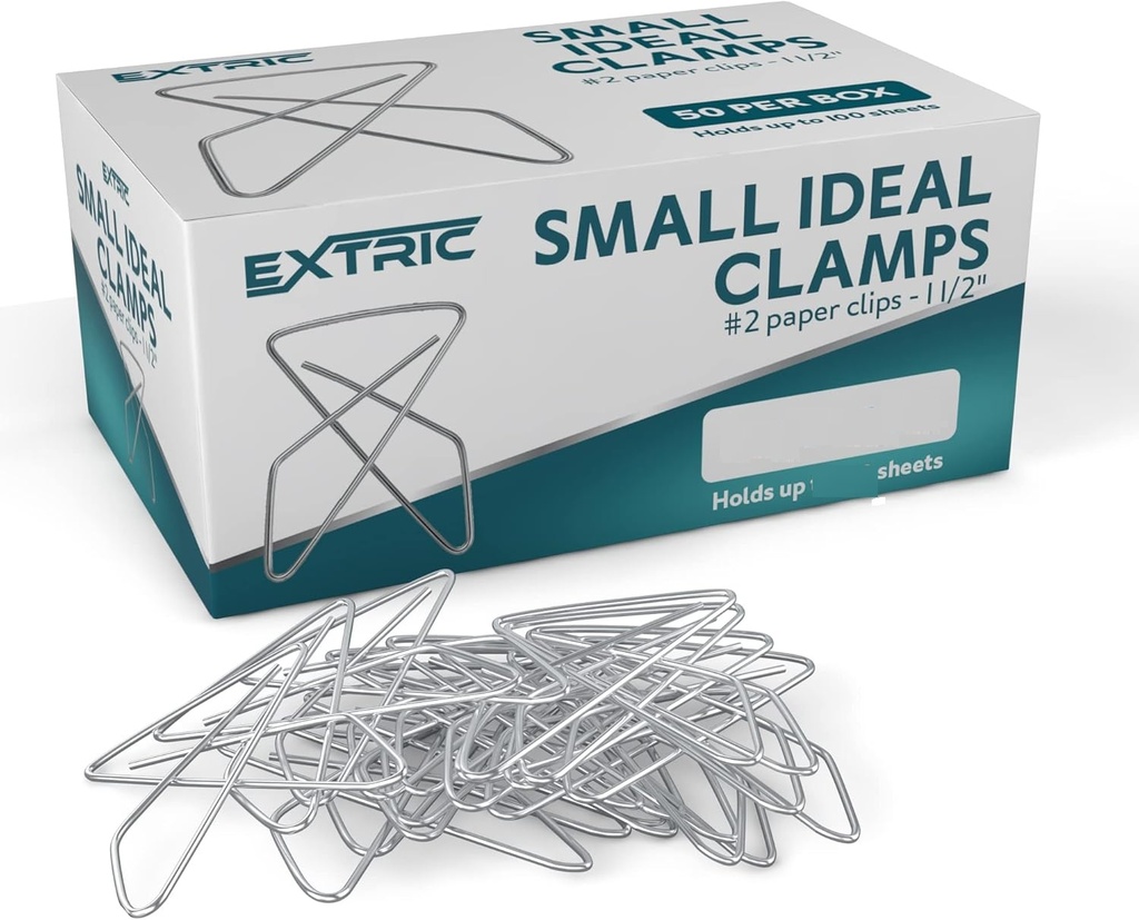 PAPER CLIPS butterfly, galvanised, 30mm, box of 50pcs