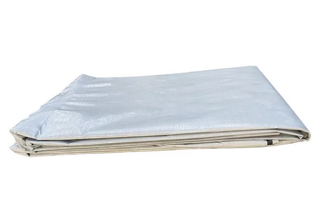 PLASTIC SHEETING eco design, 4x6m, white, 2 bands, sheet