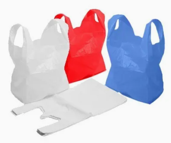 SAC type t-shirt, plastique, ±25x12x45cm