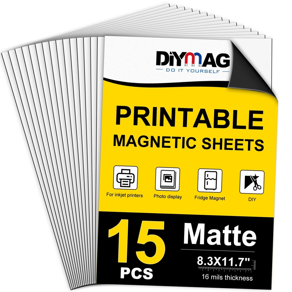 PAPIER magnetic, A4, imprimable, 15 feuilles