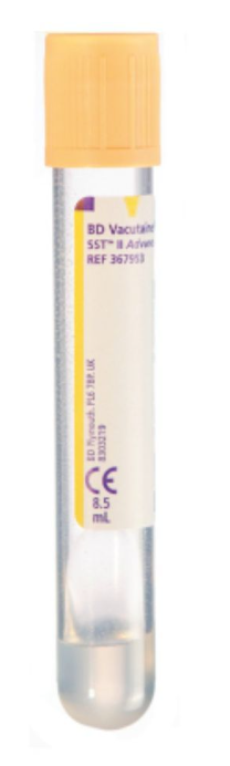 (s.prél.sang.) TUBE SERUM SEPARATION,SILICA/GEL 3,5ml