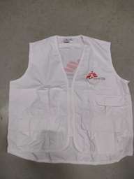 [PIDEVEST1LA] GILET MSF, coton, taille L, ss manche, arabe/français+poches