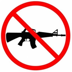 [PIDESTICWD3] AUTOCOLLANT armes prohibées, Ø 30cm