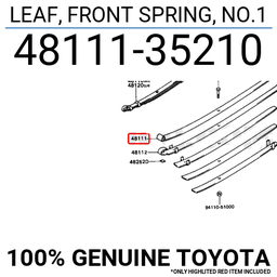 [YTOY48111-35210] (LN106) SPRING LEAF RESSORT Nº1 FR