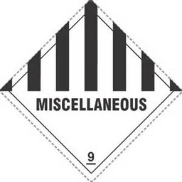 [PPACLABED9-] LABEL dangerous goods, class 9, miscellaneous