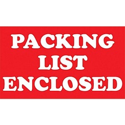 [PPACLABEPFR] ETIQUETTE packing list, 165x115mm, adhésive, rouge fluo.