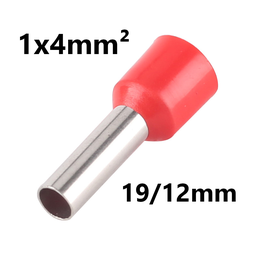 [PELECABEE04M] CABLE END SLEEVE insulated, 1x4mm², 19/12mm