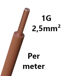 [PELECABW02RN] FIL DE CABLAGE rigide, cuivre, 2,5mm², brun, le mètre