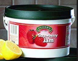 [AFOOJAMF1T-] JAM, metal tin or plastic bucket, per kg