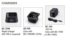 [PCOMVHFAI36CB] (VHF Icom F3262/3162) BATTERY CHARGER (BC119N) + cable