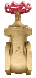 [CWATCBVAGT4IF] GATE VALVE full flow, brass, 4", FxF threaded