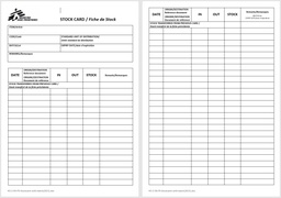 [ALSTSTOC5HG] FICHE DE STOCK an/fr, carton, A5, recto-verso verte, feuille