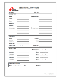 [ALSTEQUI42E] IDENTIFICATION EQUIPEMENT, A4, copiant x2, anglais, fiche