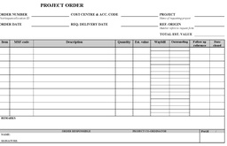 [ALSTOPRO43E] PROJECT ORDER, A4, self-copying x3, English/French, bloc