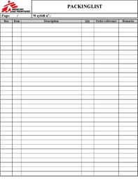 [ALSTPACK43E] LISTE DE COLISAGE fret, A4, auto-copiant x3, anglais, bloc