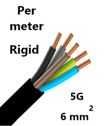 [PELECABL5G6RM] CABLE rigide, 5G6mm², le mètre