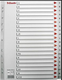 [ASTACARDDA4A] (index box) DIVIDER, A4 landscape, A-Z, set