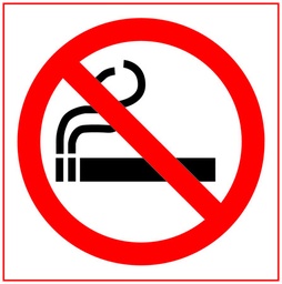 [PSAFSTICS32P] AUTOCOLLANT interdit de fumer, 320x320mm, pictogramme