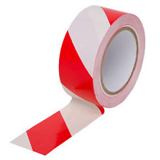 [PSAFTAPEB52] TAPE BOUNDARY MARKING, 500m, white/red, roll