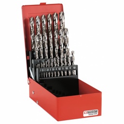 [PTOODRILM19PS] DRILL BITS, Ø1-10mm p½mm, for steel, 19 pcs, 222A.TJ19