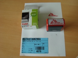 [ASTASTAM2MA] TAMPON MSF, caoutchouc, auto-encreur, rouge