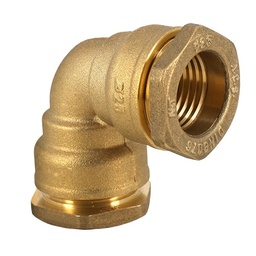 [CWATCBELC91HF] ELBOW COUPLING 90° compression, brass, 1"½, FxF