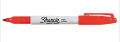 [ASTAPENM2RS] MARKER permanent, fine point, red