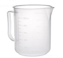 [PCOOCUPS5FG] CUP, food-grade plastic, 500ml, graduated