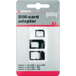 [ADAPREADSU3] (SIM card reader) CARD ADAPTERS, 3 sizes, set